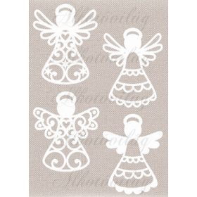 Fehér angyalok szövet textúrán