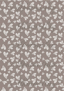 Kraft papír magyal levelekkel, bogyókkal