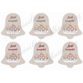 Szépséges angyalka csapat szövet textúrájú harangokon