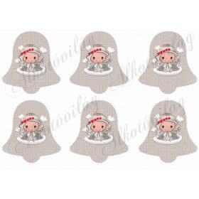 Szépséges angyalka szövet textúrájú harangokon