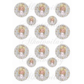   Szőke szépséges angyalka szürke kötött körökben KICSIBEN