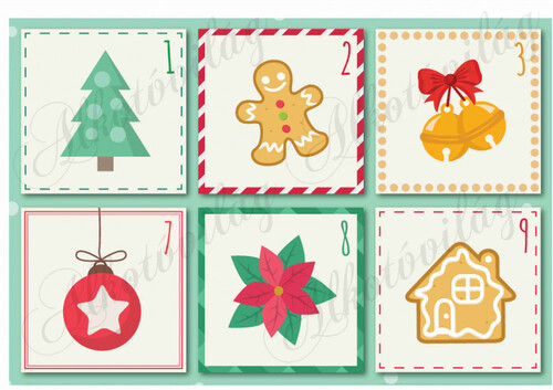 Színes adventi naptár nagyban 1. rész