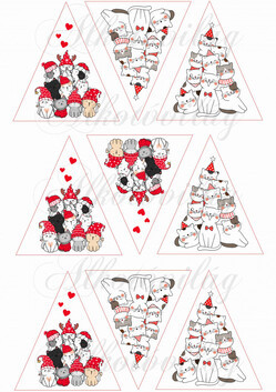 Karácsonyfák cuki cicákból - KARÁCSONYFADÍSZHEZ