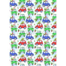 Karácsonyi kisautók kék és zöld színben KICSIBEN