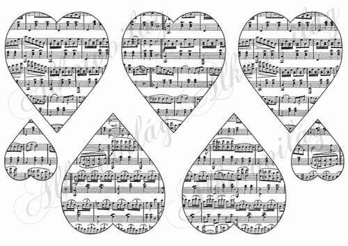 Fekete kottás duci szívek