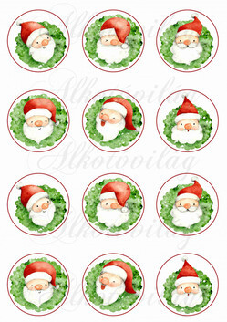 Kézzel festett jópofa mikulások körökben KICSIBEN