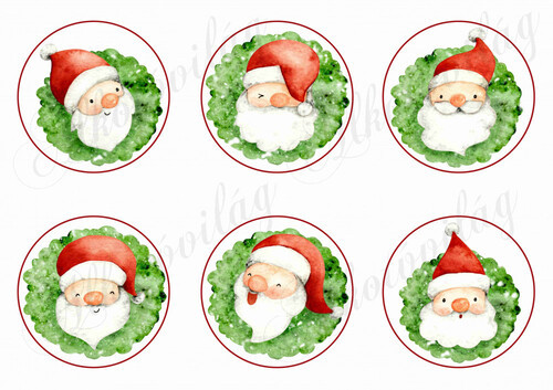 Kézzel festett jópofa mikulások körökben