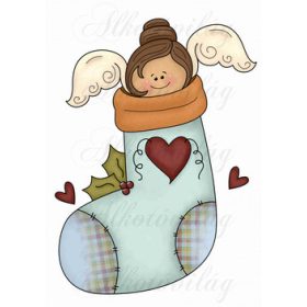 Angyalka mikuláscsizmában MOSOLYGÓSAN