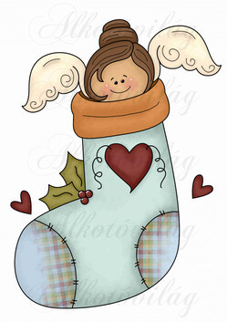 Angyalka mikuláscsizmában MOSOLYGÓSAN