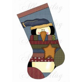 Mikuláscsizma mosolygós pingvinnel