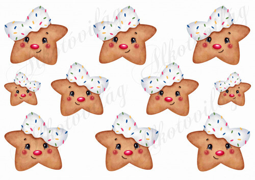 Mézi csillagok kicsiben (Kb. 7  x 7 cm)