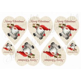 Muffinos manók MERRY CHRISTMAS felirattal