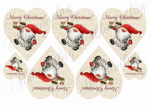 Muffinos manók MERRY CHRISTMAS felirattal