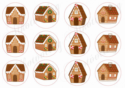 Mézeskalács házak színes cukorkákkal