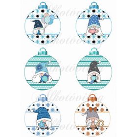 Karácsonyfa gömbök KÉKES MANÓKKAL
