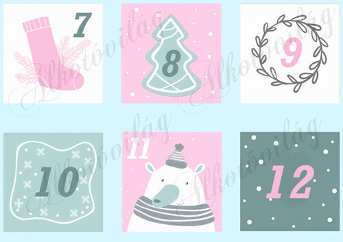 Adventi naptár pasztell színekben NAGYBAN - 2. rész