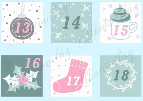 Adventi naptár pasztell színekben NAGYBAN - 3. rész