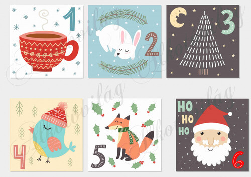 Adventi naptár retro színekben cuki figurákkal - NAGYBAN - 1. rész