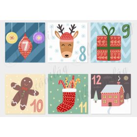   Adventi naptár retro színekben cuki figurákkal - NAGYBAN - 2. rész