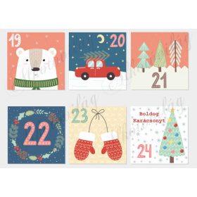   Adventi naptár retro színekben cuki figurákkal - NAGYBAN - 4. rész