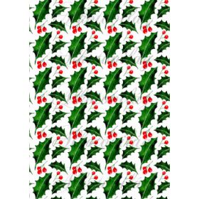 Magyal levelek piros bogyókkal