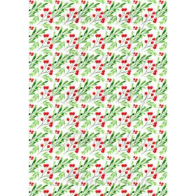 Piros bogyós ágak fagyöngy levelekkel