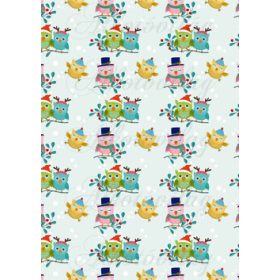 Bagolypárok magyal ágakon