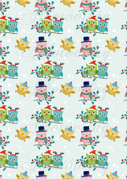 Bagolypárok magyal ágakon