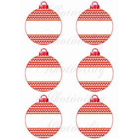 Karácsonyi gömbök pirosban ÜRESEN