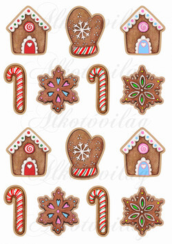 Mézeskalács figurák színes cukorkákkal KICSIBEN