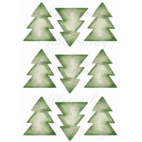 Papír utánzatú fenyőfák ZÖLD SZÍNBEN