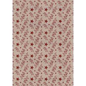 Bordó csillagok és bogyós ágak kraft alapon