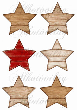 Csillagok fa lécekből