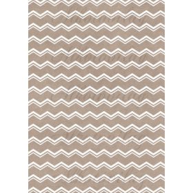Fehér chevron csíkok kraft alapon