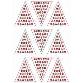 Fenyőfák karácsonyi gömbökből fenyődíszhez