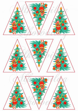 Karácsonyfa díszítés fenyődíszhez