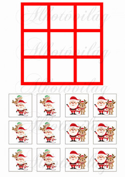 Amőba játék mikulással, szarvassal