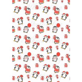 Cuki pingvinek nyalókákkal és ajándékdobozokkal