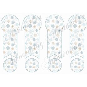 Könyvjelző alapok hópehely mintával