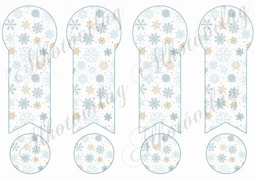 Könyvjelző alapok hópehely mintával