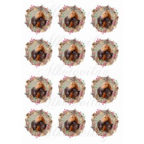 Lovak karácsonyi vesszőkoszorúban KICSIBEN