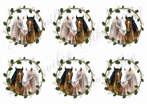 Lópár magyal koszorúban