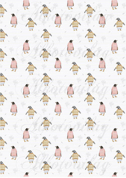 Pingvinek  kötött pulcsiban