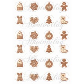 Díszített mézeskalács figurák piciben - 3,5 cm