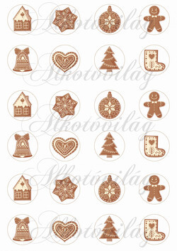 Díszített mézeskalács figurák piciben - 3,5 cm