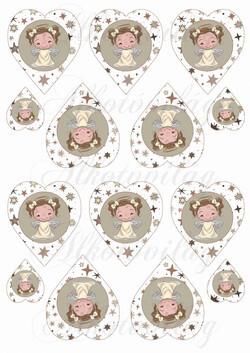 Kislány angyalkák csillagos szívekben KICSIBEN