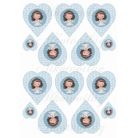 Kislány angyalkák kötött szívekben KICSIBEN