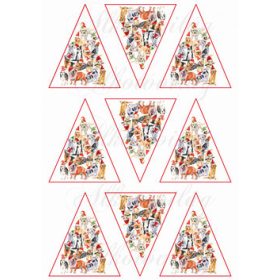 Kutyusok mikulássapkában karácsonyfadíszhez