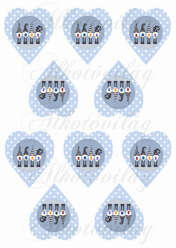 Manók 2022-es évszámmal pöttyös szívekben KICSIBEN