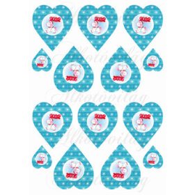 Unikornisos szívek 2022-es évszámmal KICSIBEN